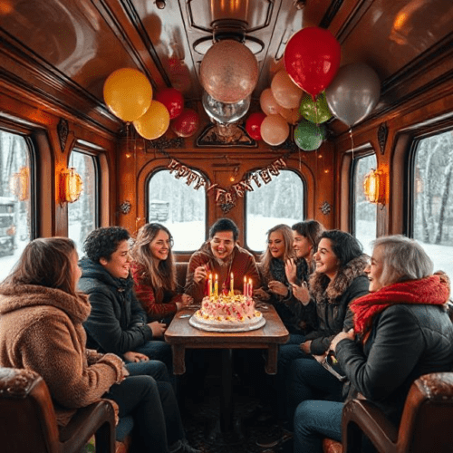 Doğu ekspresinde kutlama